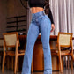 👖 60% OFF NOW! 💃 Women‘s Stretch Flare Jeans – High Waist, Body-Hugging Fit & Retro Style ✨