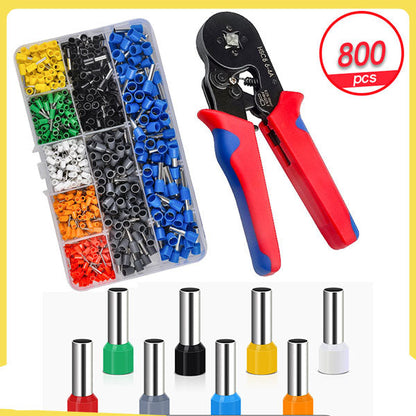 🔧50% OFF NOW⚡Ratchet Wire Crimper Set – Tubular Terminals, Ergonomic Handle & Professional Electrical Tool 📦🛠️