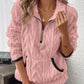 🔥Limited stock available 50% OFF🔥💥Half-Zip Fuzzy Sweatshirt 🍂 | Cloud-Soft + Roomy Pockets – Comfy Daily/Lounge