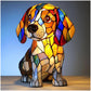 Color-Blocking Puppy Statue LED Table Lamp
