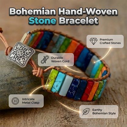 Adjustable Natural Stone Energy Bracelet