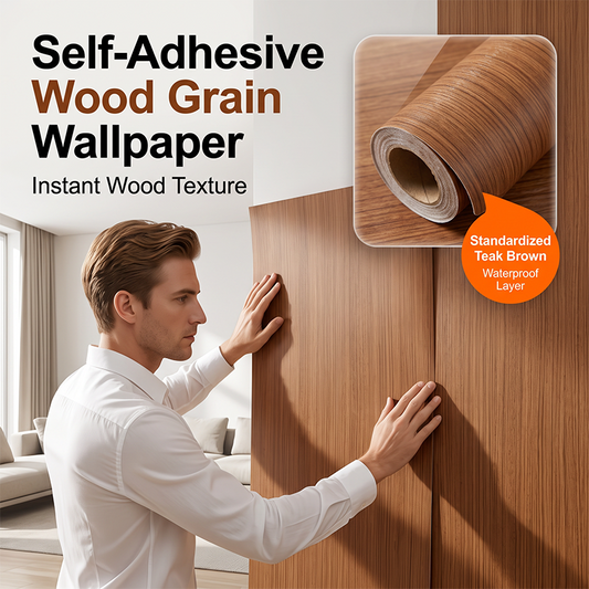 Self-Adhesive Wood Grain Skirting Board Peel