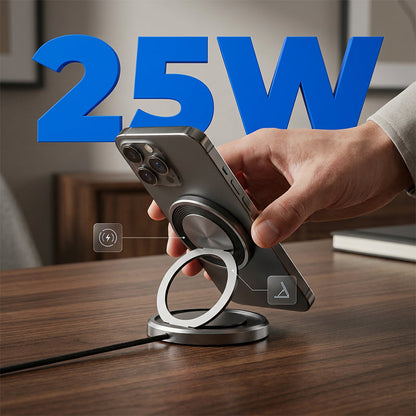 25W Magnetic Wireless Charger with Kickstand