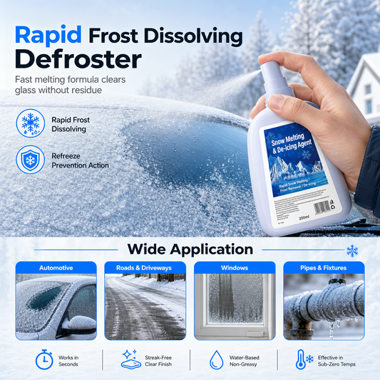 Multi Purpose Winter Snow Melting and Deicing Agent for Fast Defrosting and Anti Refreeze Protection Safe for Parts